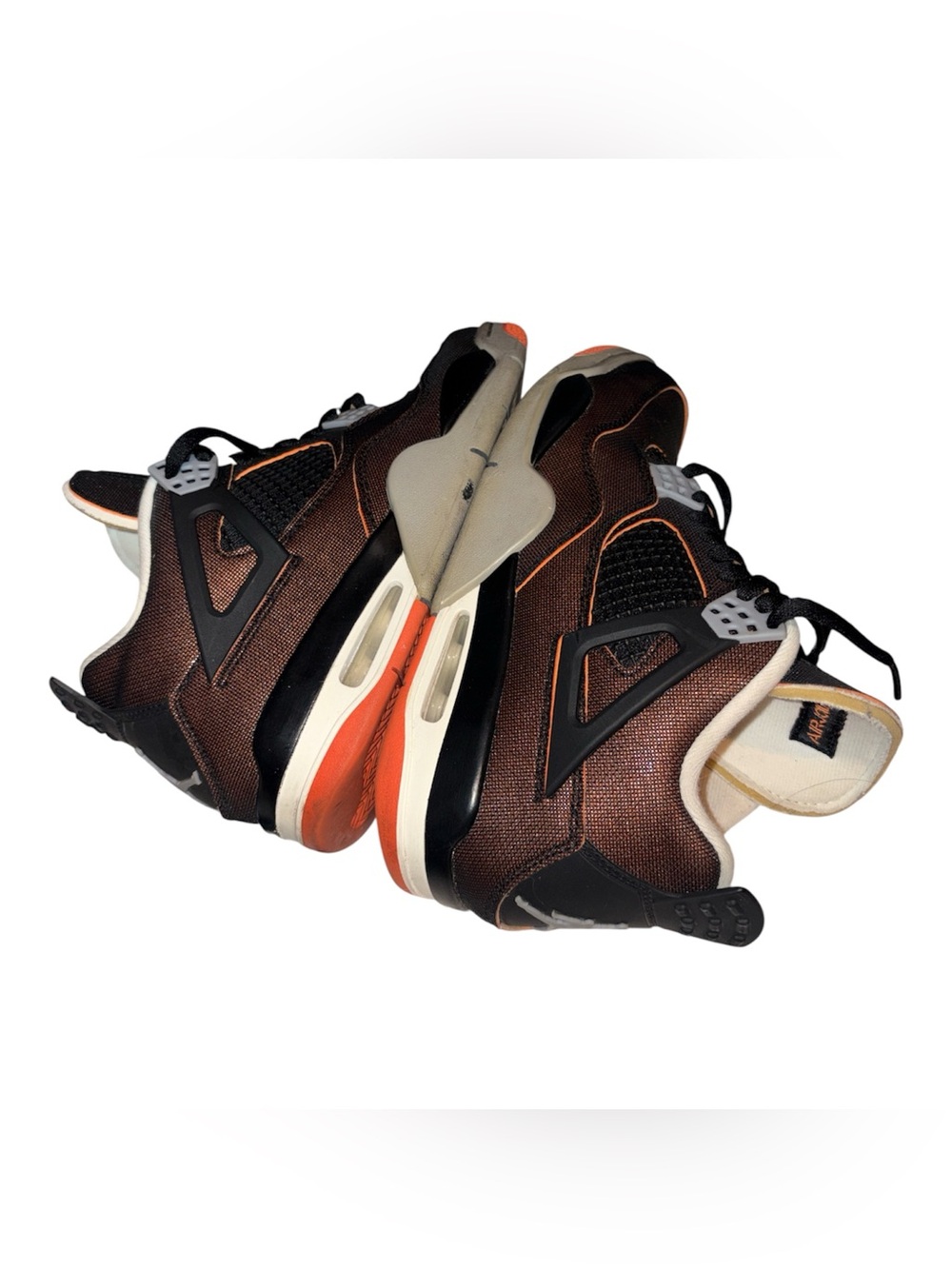 Jordan women Black and Orange Low-Top Athletic Sneakers - Picture 5 of 7